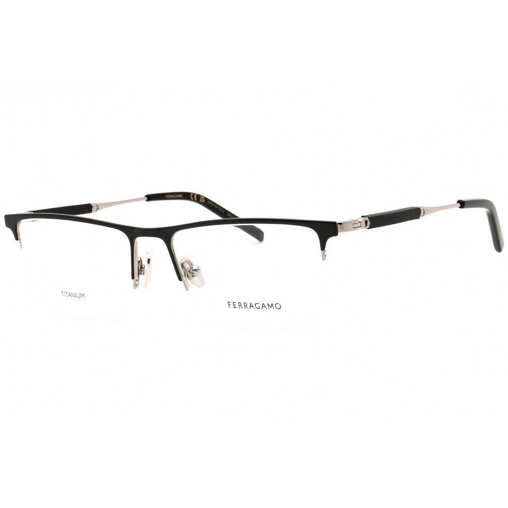 Salvatore Ferragamo SF2586 Eyeglasses Black Titanium Rectangular